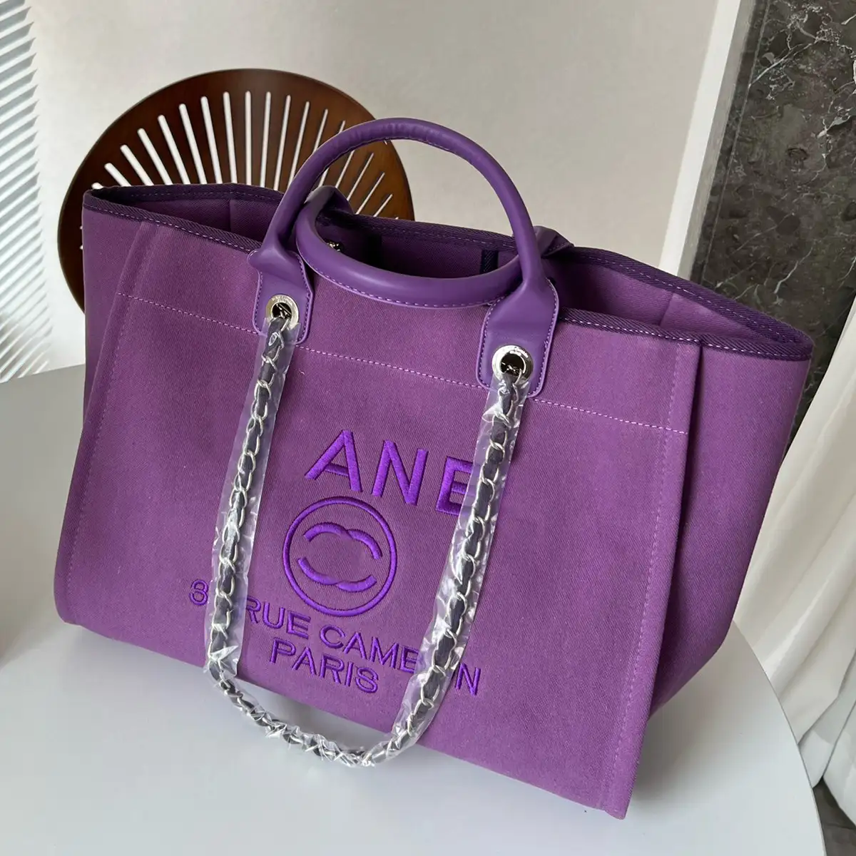 Embroidered logo style mommy bag, beach bag, shopping bag(图4)