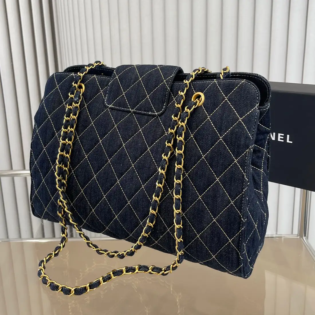 Chanel One Shoulder Denim Bag